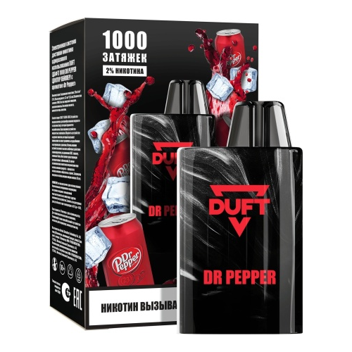 (М) Одноразовая электронная сигарета Duft 1000 - Dr Pepper (Кола)