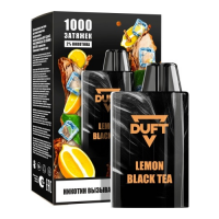 (М) Одноразовая электронная сигарета Duft 1000 - Lemon Black Tea (Черный чай с лимоном)