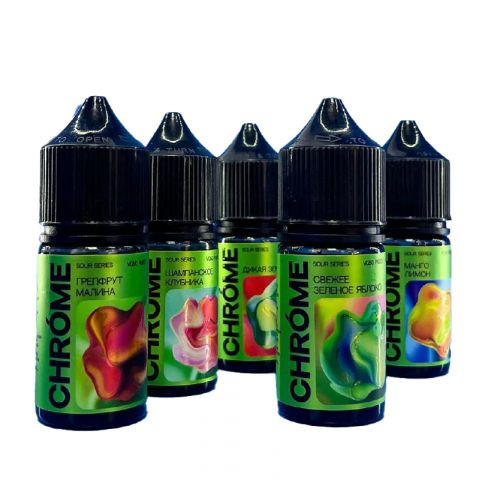Жидкость Chrome Sour Strong Salt - Крыжовник апельсин 27 мл (20 Strong)