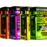 (М) Одноразовая электронная сигарета Tikobar 11000 - Strawberry Kiwi Bubble Gum (Клубника Киви Жвачка)