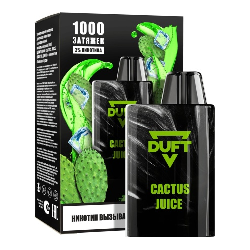 (М) Одноразовая электронная сигарета Duft 1000 - Cactus Juice (Сок Кактуса)